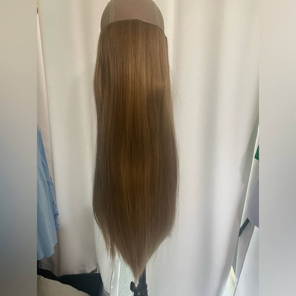 Luxurious dark blonde Hair Extension/ Halo 20 inch long straight.